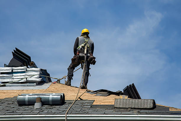Professional Storm Damage Roof Repair technician working in Helmetta, NJ